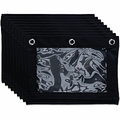 Business Source Binder Pencil Pouch 10" Height x 7.4" Width - Black - 6 / Pack (BSN18303) Business Source Binder Pencil Pouch 10" Height x 7.4" Width - Black - 6 / Pack (BSN18303)