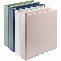 Samsill Eco-Conscious View Binder 1 1/2" Binder Capacity - Letter - 8 1/2" x 11" Sheet Size - Fastener: D-Ring - Pocket: 2, Internal - Polypropylene, Fiberboard - Indigo, Sage, White, Riose - Clear Overlay, Non-glare - 4 / Pack (MP46959) Samsill Eco-Conscious View Binder 1 1/2" Binder Capacity - Letter - 8 1/2" x 11" Sheet Size - Fastener: D-Ring - Pocket: 2, Internal - Polypropylene, Fiberboard - Indigo, Sage, White, Riose - Clear Overlay, Non-glare - 4 / Pack (MP46959)