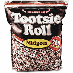 Tootsie Roll Midgees Candy Assorted - Individually Wrapped, Resealable Container - 5 lb - 760 Bag - 1 Bag (884580) Tootsie Roll Midgees Candy Assorted - Individually Wrapped, Resealable Container - 5 lb - 760 Bag - 1 Bag (884580)