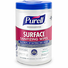 PURELL® Foodservice Surface Sanitizing Wipes Ready-To-Use - 10" Length x 7" Width - Rinse-free, Fragrance-free, Durable - 110/Tub - 1 Each (934106) PURELL® Foodservice Surface Sanitizing Wipes Ready-To-Use - 10" Length x 7" Width - Rinse-free, Fragrance-free, Durable - 110/Tub - 1 Each (934106)
