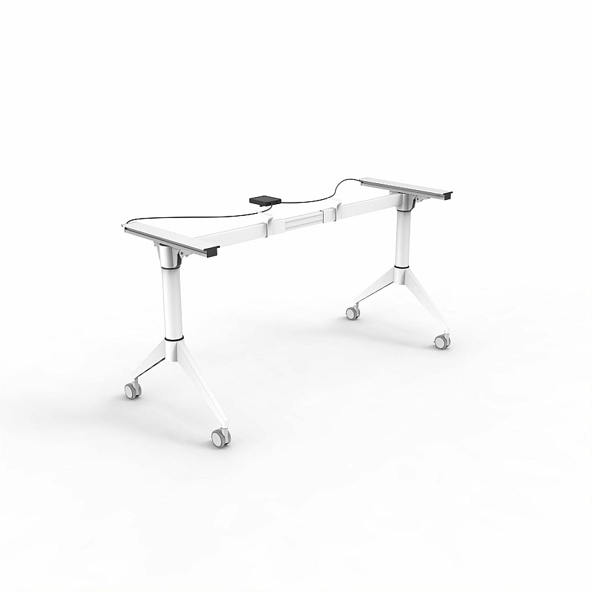 Lorell Spry Nesting Training Table Base White Folding Base - 2 Legs - 29.50" Height - Assembly Required - Cold-rolled Steel (CRS) - 1 Each (LLR60739)