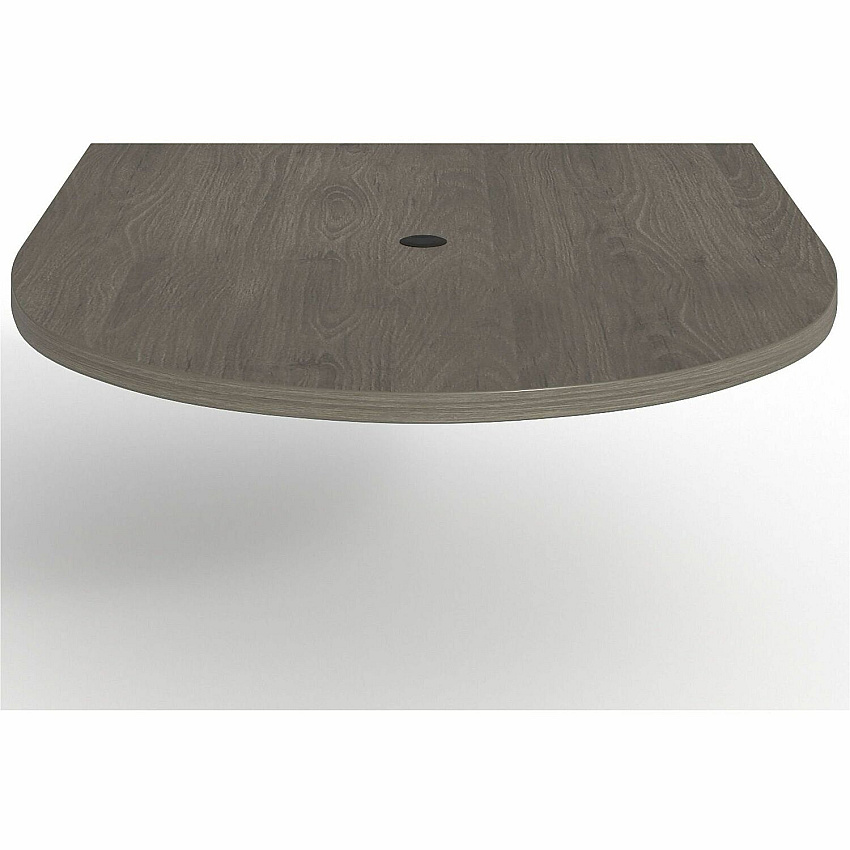 Lorell Prominence 2.0 Half-Racetrack Conference Tabletop Half Racetrack - 60" Width x 48" Depth x 1.5" Thickness - Band Edge - Material: Particleboard - Finish: Laminate, Gray Elm - Grommet, Cord Management, Durable, Mar Resistant, Burn Res (LLRPOC4860GE)