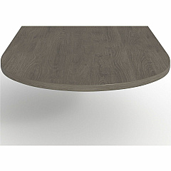 Lorell Prominence 2.0 Half-Racetrack Conference Tabletop Half Racetrack - 72" Width x 48" Depth x 1.5" Thickness - Band Edge - Material: Particleboard - Finish: Laminate, Gray Elm - Grommet, Cable Management, Durable, Mar Resistant, Burn Re (LLRPOC4872GE)