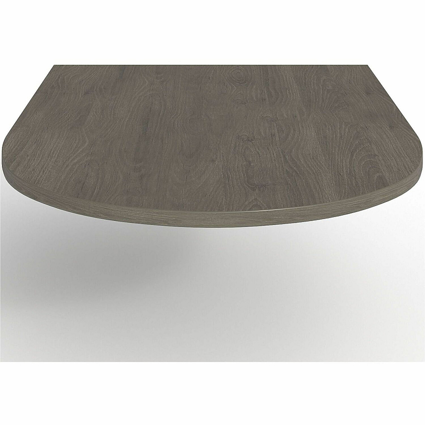 Lorell Prominence 2.0 Half-Racetrack Conference Tabletop Half Racetrack - 72" Width x 48" Depth x 1.5" Thickness - Band Edge - Material: Particleboard - Finish: Laminate, Gray Elm - Grommet, Cable Management, Durable, Mar Resistant, Burn Re (LLRPOC4872GE)