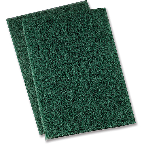 Genuine Joe Heavy-duty Scouring Pad 9.7" Width x 6.9" Depth - 15 / Carton - Polyester Blend - Green (GJO18421)