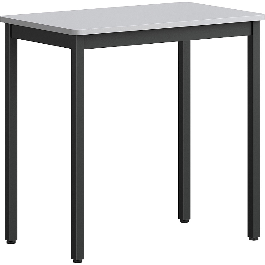 Lorell Utility Table Gray Rectangle, Laminated Top - Powder Coated Black Base - 500 lb Capacity - 30" Table Top Width x 18.13" Table Top Depth - 30" Height - Assembly Required - Melamine Top Material - 1 Each (LLR60752)