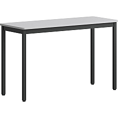 Lorell Utility Table Gray Rectangle, Laminated Top - Powder Coated Black Base - 500 lb Capacity - 47.25" Table Top Width x 18.13" Table Top Depth - 30" Height - Multipurpose - Assembly Required - Melamine Top Material - Steel Base Material - St (LLR60753) Lorell Utility Table Gray Rectangle, Laminated Top - Powder Coated Black Base - 500 lb Capacity - 47.25" Table Top Width x 18.13" Table Top Depth - 30" Height - Multipurpose - Assembly Required - Melamine Top Material - Steel Base Material - St (LLR60753)