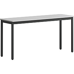 Lorell Utility Table Gray Rectangle, Laminated Top - Powder Coated Black Base - 500 lb Capacity - 59.87" Table Top Width x 18.13" Table Top Depth - 30" Height - Assembly Required - Melamine Top Material - 1 Each (LLR60754) Lorell Utility Table Gray Rectangle, Laminated Top - Powder Coated Black Base - 500 lb Capacity - 59.87" Table Top Width x 18.13" Table Top Depth - 30" Height - Assembly Required - Melamine Top Material - 1 Each (LLR60754)