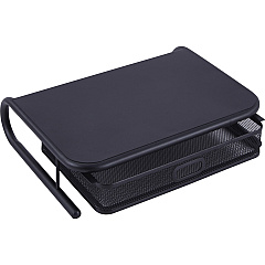 Lorell Mesh Wire Monitor Stand Desktop - Powder Coated - Steel - Black - 1 Each (LLR84147) Lorell Mesh Wire Monitor Stand Desktop - Powder Coated - Steel - Black - 1 Each (LLR84147)