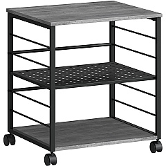 Lorell Deskside Mobile Machine Stand 200 lb Load Capacity - 26.50" Height x 23.60" Width x 19.60" Depth - Desk - Powder Coated - Metal, Laminate, Polyvinyl Chloride (PVC) - Charcoal, Black - 1 Each (LLR60263) Lorell Deskside Mobile Machine Stand 200 lb Load Capacity - 26.50" Height x 23.60" Width x 19.60" Depth - Desk - Powder Coated - Metal, Laminate, Polyvinyl Chloride (PVC) - Charcoal, Black - 1 Each (LLR60263)