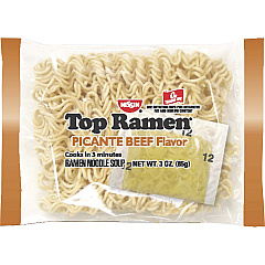 NISSIN FOODS Top Ramen Beef Picante Cup Noodles Noodles - Beef Picante - 3 oz - 24 / Carton (11612) NISSIN FOODS Top Ramen Beef Picante Cup Noodles Noodles - Beef Picante - 3 oz - 24 / Carton (11612)