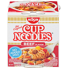 NISSIN FOODS Top Ramen Beef Flavor Cup Noodles Noodles - Beef - 2.25 oz - 12 / Carton (23001) NISSIN FOODS Top Ramen Beef Flavor Cup Noodles Noodles - Beef - 2.25 oz - 12 / Carton (23001)