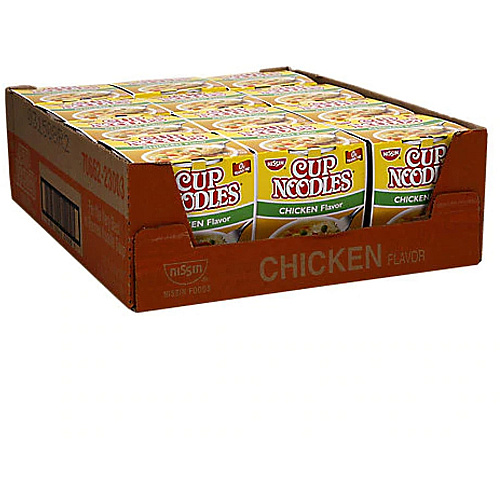 NISSIN FOODS Top Ramen Chicken Flavor Cup Noodles Noodles - Chicken - 2.25 oz - 12 / Carton (23003)