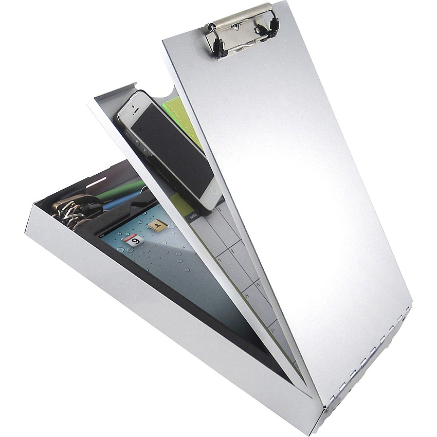 Saunders Cruiser-Mate II Storage Clipboard 8 19/64" x 11 45/64" Sheet Size - Aluminum - Gray - 1 Each (21118)