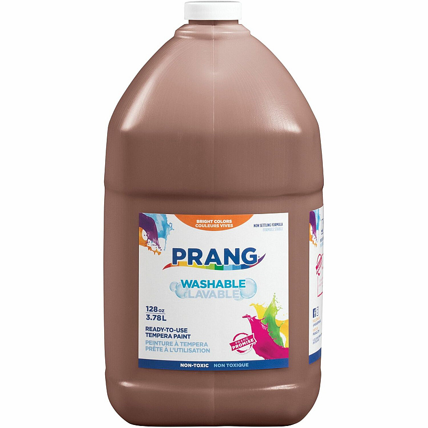 Prang Washable Tempera Paint 1 Color(s) - Brown - 1 gal - Washable - 1 Each (X10608)