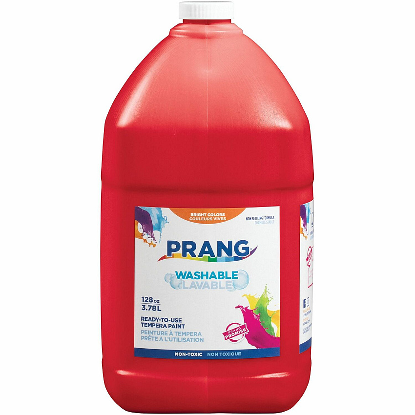 Prang Washable Tempera Paint 1 Color(s) - Red - 1 gal - Washable - 1 Each (X10601)