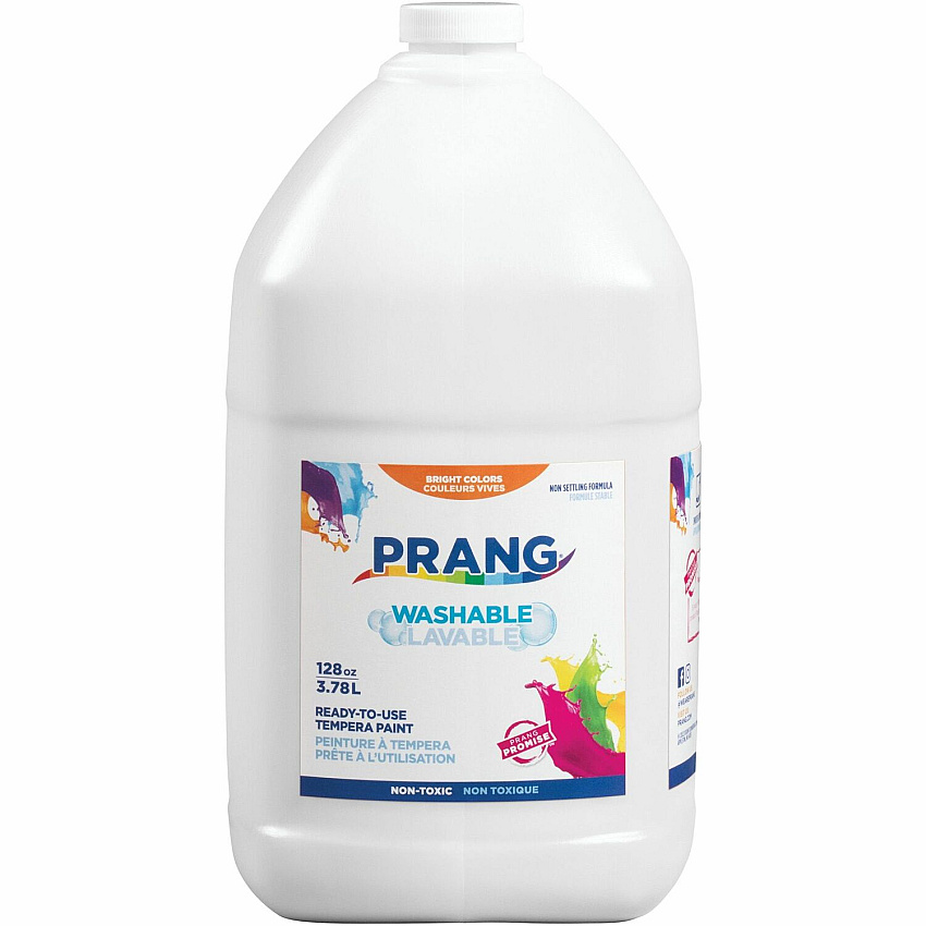 Prang Washable Tempera Paint 1 Color(s) - White - 1 gal - Washable - 1 Each (X10607)