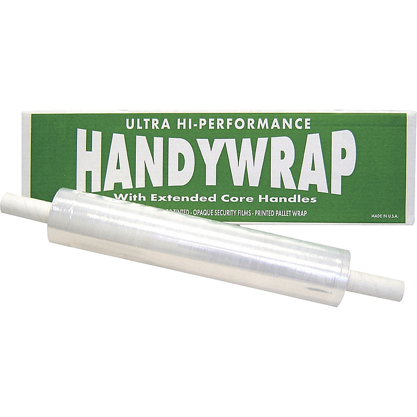 WP HandyWrap Stretch Film 20" Width x 1000 ft Length - Disposable, Handle - Clear - 4 / Carton (DSW04)