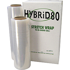 WP HYBRiD80 Pallet-tite Handwrap 18" Width x 1500 ft Length x 0.5 mil Thickness - Clear - 4 / Carton (HYB58) WP HYBRiD80 Pallet-tite Handwrap 18" Width x 1500 ft Length x 0.5 mil Thickness - Clear - 4 / Carton (HYB58)