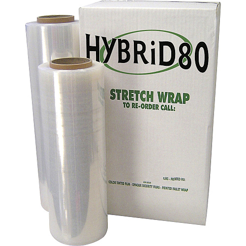 WP HYBRiD80 Pallet-tite Handwrap 18" Width x 1500 ft Length x 0.5 mil Thickness - Clear - 4 / Carton (HYB58)