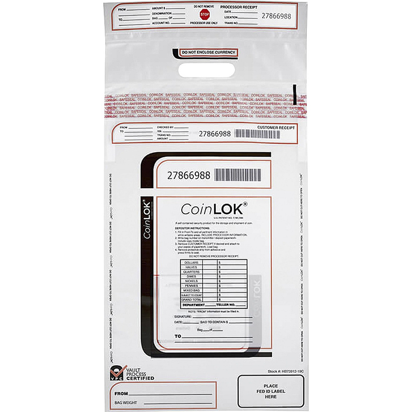 ControlTek CoinLOK Plastic Coin Bags (585407)
