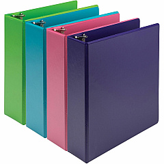Samsill Earthchoice Durable View Binder 3" Binder Capacity - Letter - 8 1/2" x 11" Sheet Size - 550 Sheet Capacity - 3 x 3" Ring - Fastener: Round Ring - Pocket: 2, Internal - Chipboard - Assorted - Recycled - Bio-based, Durable, Clear Overlay, (MS48689) Samsill Earthchoice Durable View Binder 3" Binder Capacity - Letter - 8 1/2" x 11" Sheet Size - 550 Sheet Capacity - 3 x 3" Ring - Fastener: Round Ring - Pocket: 2, Internal - Chipboard - Assorted - Recycled - Bio-based, Durable, Clear Overlay, (MS48689)