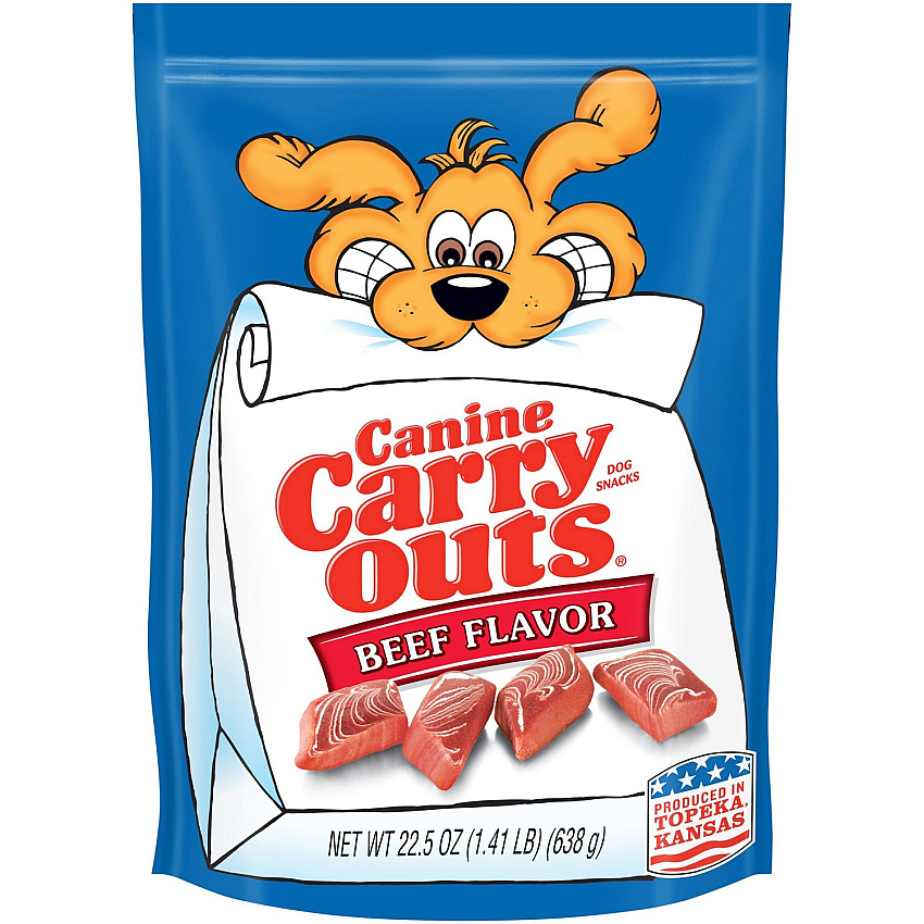 Canine Carryouts Beef Flavor Chewy Dog Treats For Dog - Chewy - Beef Flavor - 1.41 lb - 1 Each (52023)