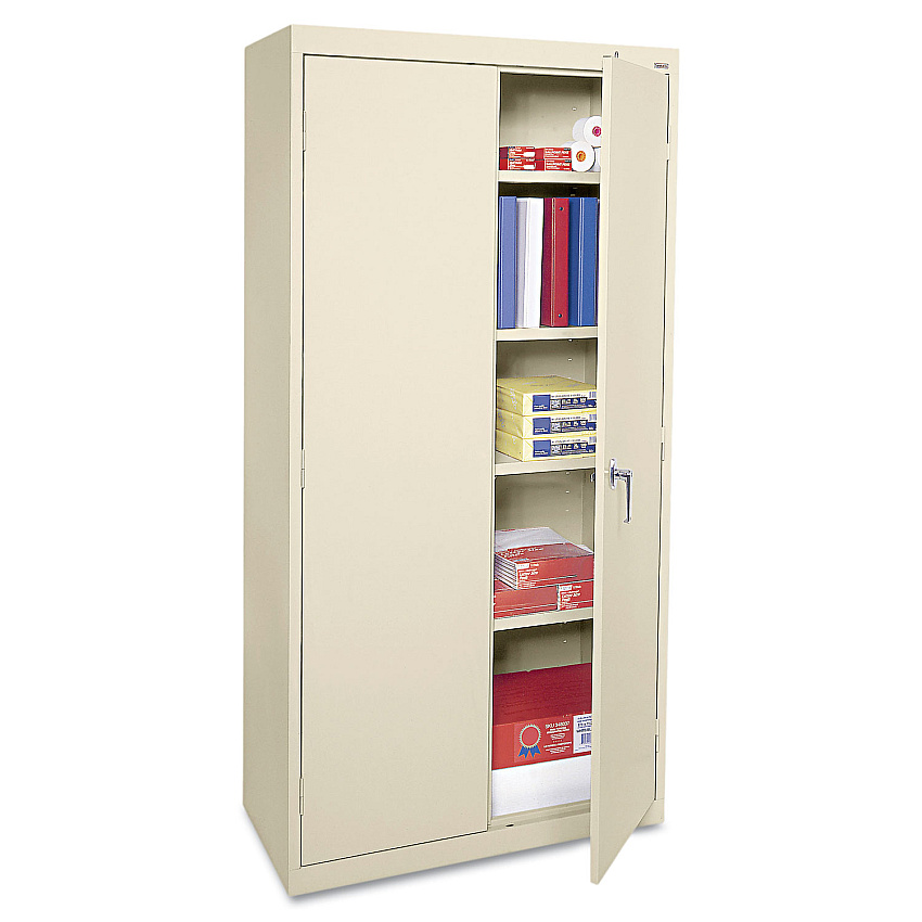 Alera Economy Assembled Storage Cabinet, 36w x 18d x 72h, Putty (ALECME7218PY)