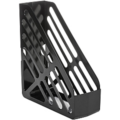 Deflecto AntiMicrobial Jumbo Magazine File Black - Polystyrene - 1 Each (63907)
