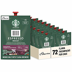 Flavia Freshpack Starbucks Espresso Dark Roast Coffee Compatible with Flavia Barista - Hot Coffee - Freshpack - Espresso - Kosher - 72 / Carton (48041) Flavia Freshpack Starbucks Espresso Dark Roast Coffee Compatible with Flavia Barista - Hot Coffee - Freshpack - Espresso - Kosher - 72 / Carton (48041)