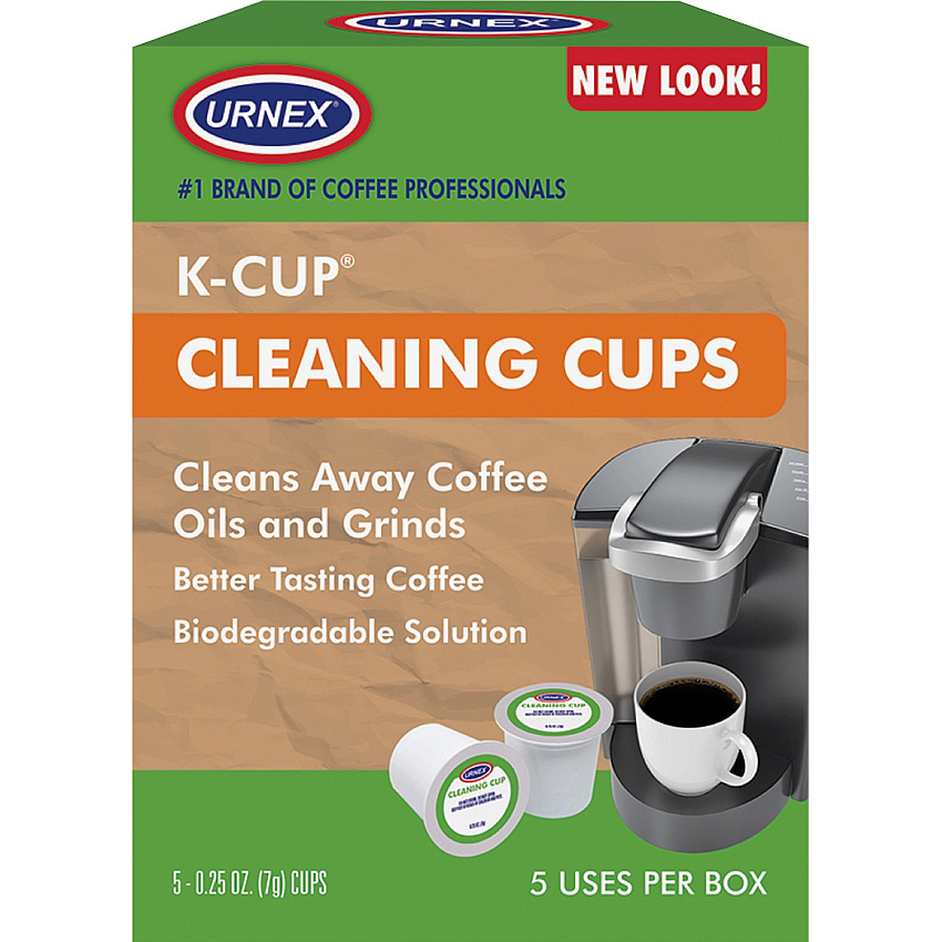 Urnex Single Brewer Cleaning Cups For Coffee Brewer - Odorless, Phosphate-free, Biodegradable - Multi - 5/Box - 1 Each (6001)