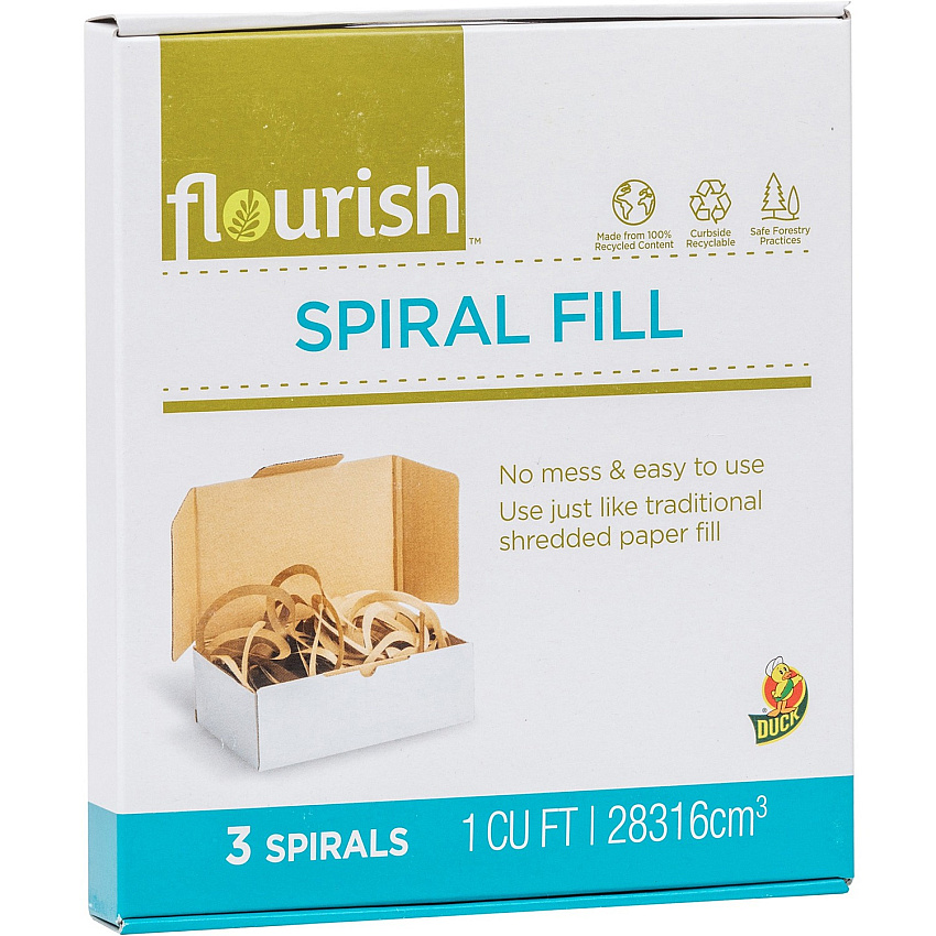 Duck Brand Flourish Spiral Cushion Fill Mess-free, Easy to Use - Brown - 3/Box - 6 / Pack (287430)
