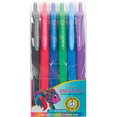 So-Mine Serve Berry Quick Dry Retract Gel Ink Pen 0.7 mm Medium Pen Point - Retractable - Black, Blue, Red, Dark Blue, Purple, Green Ink - Gel-based - Black, Blue, Red, Dark Blue, Purple, Green Barrel - 6 / Pack (BRGEL07B6KRA) So-Mine Serve Berry Quick Dry Retract Gel Ink Pen 0.7 mm Medium Pen Point - Retractable - Black, Blue, Red, Dark Blue, Purple, Green Ink - Gel-based - Black, Blue, Red, Dark Blue, Purple, Green Barrel - 6 / Pack (BRGEL07B6KRA)
