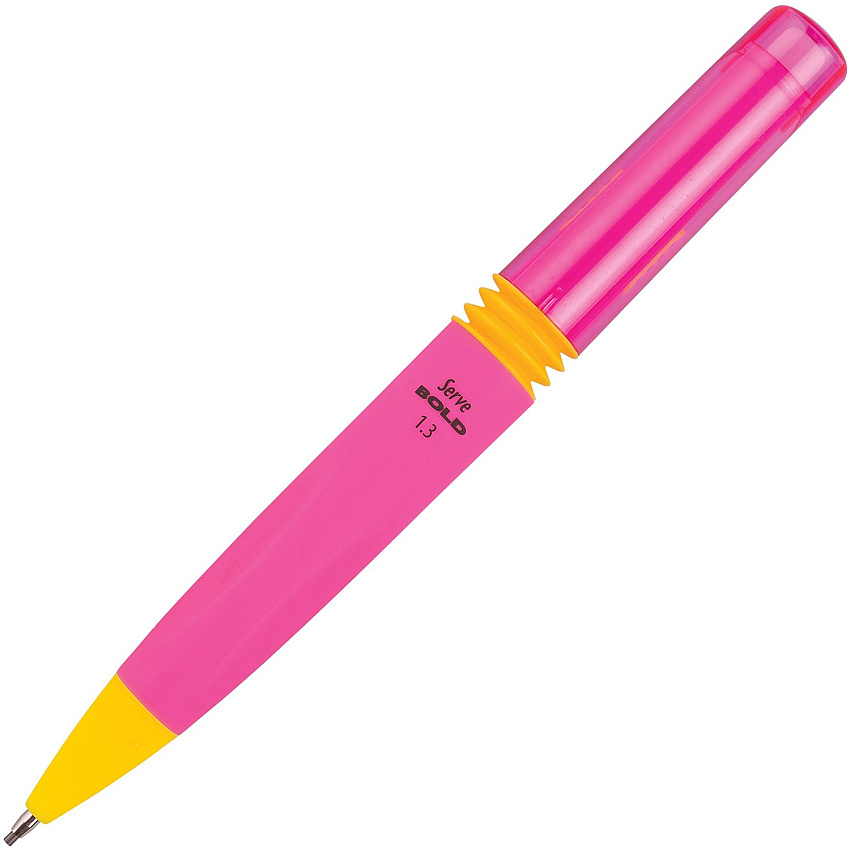 Serve Bold Mechanical Pencil 1.3 mm Black Lead - Bold Point - Pink Plastic Barrel - 1 Each (BD13K12P)