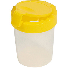 Deflecto Antimicrobial Kids No Spill Paint Cup Yellow Paint, Brush - 3.93" Height x 3.46" Width x 3.93" Depth - Yellow - Plastic, Polypropylene - 1 Each (39515YEL) Deflecto Antimicrobial Kids No Spill Paint Cup Yellow Paint, Brush - 3.93" Height x 3.46" Width x 3.93" Depth - Yellow - Plastic, Polypropylene - 1 Each (39515YEL)