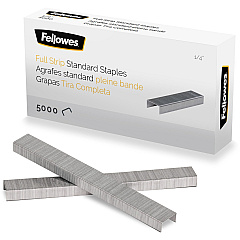 Fellowes ?" Full Strip of Staples 5000pk 1/4" - for Paper - Silver - 1 Each (5010801)