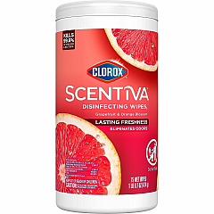 Clorox Scentiva Wipes, Bleach Free Cleaning Wipes Ready-To-Use - Grapefruit, Orange Blossom Scent - Bleach-free, Disinfectant, Deodorize - White - 75/Tub - 1 Each (60036) Clorox Scentiva Wipes, Bleach Free Cleaning Wipes Ready-To-Use - Grapefruit, Orange Blossom Scent - Bleach-free, Disinfectant, Deodorize - White - 75/Tub - 1 Each (60036)