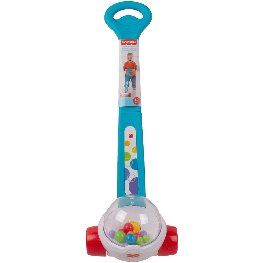 Fisher-Price Classic Corn Popper Push Toy - 1-3 Year - Blue - 1 Each (HBT55)