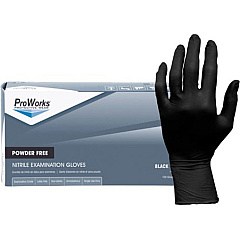 ProWorks Black Nitrile Exam Gloves, Powder Free 5 mil (GL-N145F) 5 mil Thickness - Large Size - Black - Textured, Latex-free, Non-sterile - 100 / Box (GLN145FL) ProWorks Black Nitrile Exam Gloves, Powder Free 5 mil (GL-N145F) 5 mil Thickness - Large Size - Black - Textured, Latex-free, Non-sterile - 100 / Box (GLN145FL)