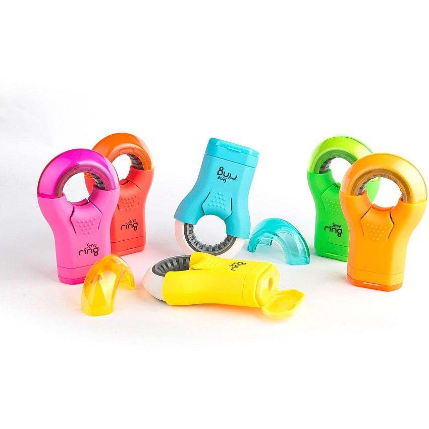 Serve Ring Eraser & Sharpener Plastic - Multicolor - 1 Each (RING8KTKR)