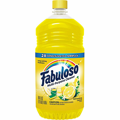 Fabuloso Multi-Purpose Cleaner For Multipurpose, Multi Surface - 56 fl oz (1.8 quart) - Lemon Scent - Rinse-free, Residue-free, Long Lasting - Yellow - 1 Bottle (MX06157A)