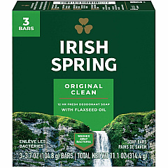 Irish Spring Deodorant Bar Soap with Flaxseed Oil Original Clean Scent - 3.75 oz - Bacteria Remover - Skin, Hand - Green - Paraben-free, Phthalate-free, Gluten-free, Recyclable - 3 / Pack (114177) Irish Spring Deodorant Bar Soap with Flaxseed Oil Original Clean Scent - 3.75 oz - Bacteria Remover - Skin, Hand - Green - Paraben-free, Phthalate-free, Gluten-free, Recyclable - 3 / Pack (114177)