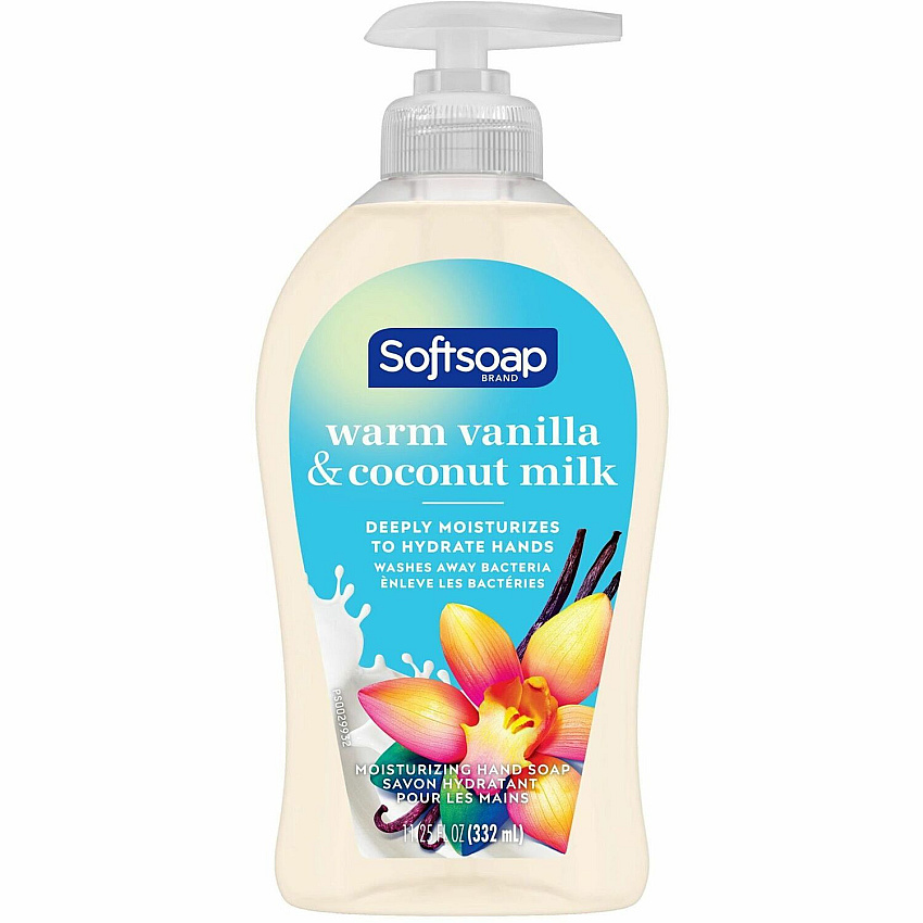 Softsoap Warm Vanilla Hand Soap Warm Vanilla & Coconut Milk Scent - 11.25 fl oz - Pump Bottle Dispenser - Bacteria Remover, Dirt Remover - Hand, Skin - Moisturizing - White - Refillable, Recyclable, Paraben-free, Phthalate-free, Biodegradable - (US07059A)