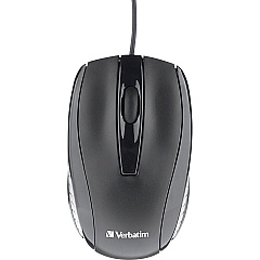 Verbatim Corded Optical Mouse - Black Optical - Cable - Black - Scroll Wheel - 1 Each (70733) Verbatim Corded Optical Mouse - Black Optical - Cable - Black - Scroll Wheel - 1 Each (70733)