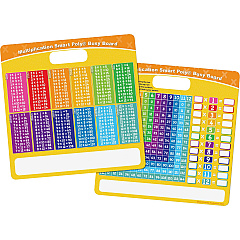 Ashley Multiplication Smart Poly Busy Board 10.8" (0.9 ft) Width x 10.8" (0.9 ft) Height - Poly-coated Cardboard Surface - Square - 1 Each (98000)