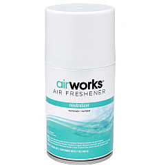 AirWorks Metered Aerosol Air Freshener Spray - 6000 ft? - 7 fl oz (0.2 quart) - Neutralizer - 30 Day - Wall Mountable, VOC Compliant - 12 / Carton (07913)