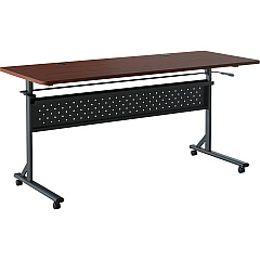 Lorell Shift 2.0 Flip and Nesting Mobile Table Laminated Rectangle Top - 198 lb Capacity - 60" Table Top Length x 24" Table Top Width x 1" Table Top Thickness - 29.50" Height - Assembly Required - Mahogany - 1 Each (LLR60760) Lorell Shift 2.0 Flip and Nesting Mobile Table Laminated Rectangle Top - 198 lb Capacity - 60" Table Top Length x 24" Table Top Width x 1" Table Top Thickness - 29.50" Height - Assembly Required - Mahogany - 1 Each (LLR60760)