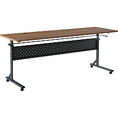 Lorell Shift 2.0 Flip and Nesting Mobile Table Laminated Rectangle Top - 198 lb Capacity - 72" Table Top Length x 24" Table Top Width x 1" Table Top Thickness - 29.50" Height - Assembly Required - Walnut - 1 Each (LLR60765) Lorell Shift 2.0 Flip and Nesting Mobile Table Laminated Rectangle Top - 198 lb Capacity - 72" Table Top Length x 24" Table Top Width x 1" Table Top Thickness - 29.50" Height - Assembly Required - Walnut - 1 Each (LLR60765)