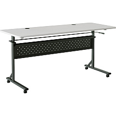 Lorell Shift 2.0 Flip and Nesting Mobile Table Laminated Rectangle Top - 198 lb Capacity - 60" Table Top Length x 24" Table Top Width x 1" Table Top Thickness - 29.50" Height - Assembly Required - Gray - 1 Each (LLR60766) Lorell Shift 2.0 Flip and Nesting Mobile Table Laminated Rectangle Top - 198 lb Capacity - 60" Table Top Length x 24" Table Top Width x 1" Table Top Thickness - 29.50" Height - Assembly Required - Gray - 1 Each (LLR60766)