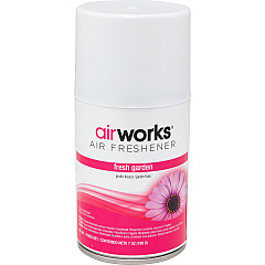 AirWorks Metered Aerosol Air Freshener, 12/cs - Fresh Garden Aerosol - 6000 ft? - 7 fl oz (0.2 quart) - Fresh Garden - 30 Day - Long Lasting, VOC Compliant, Odor Neutralizer - 12 / Carton (07932)